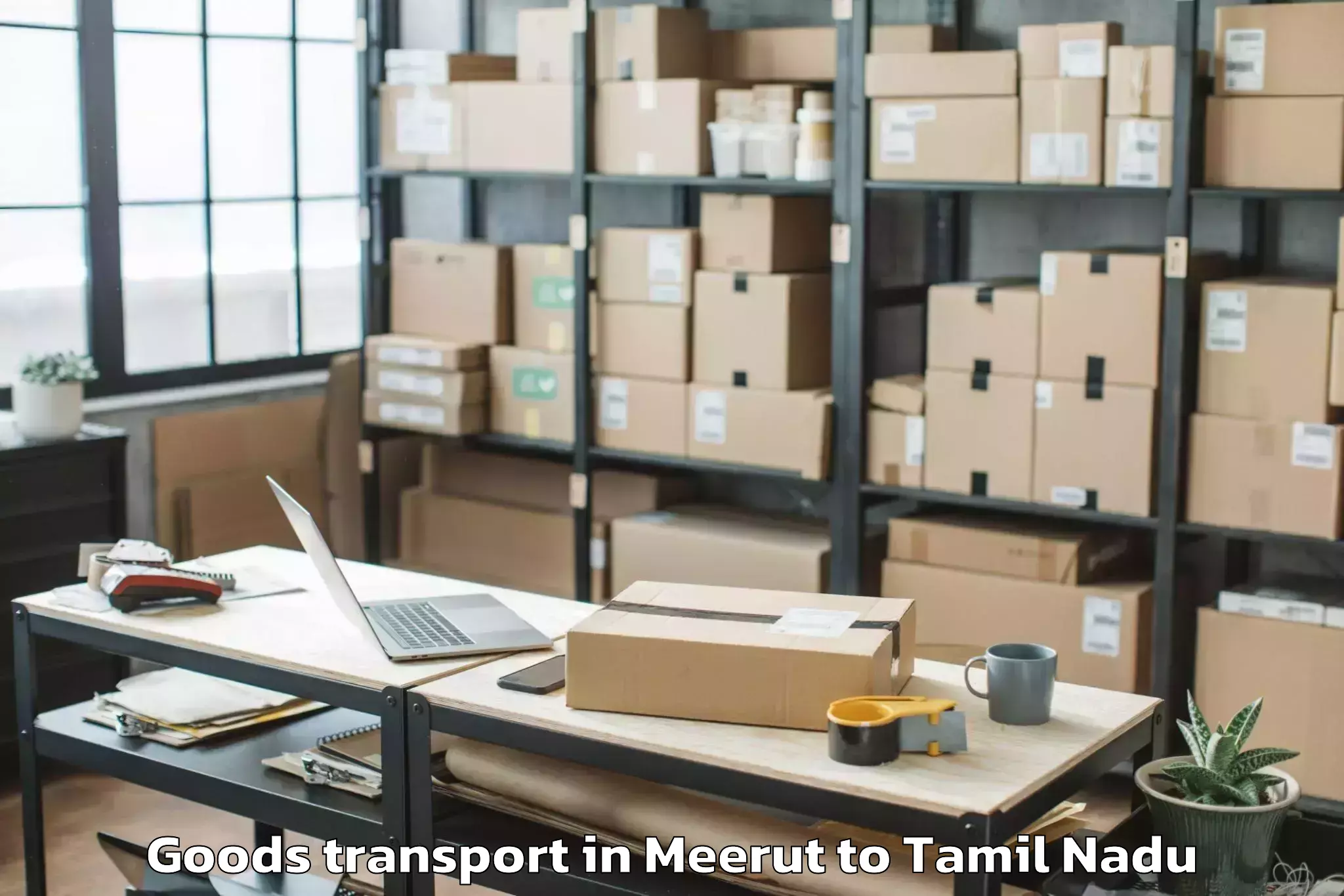 Trusted Meerut to Needamangalam Goods Transport